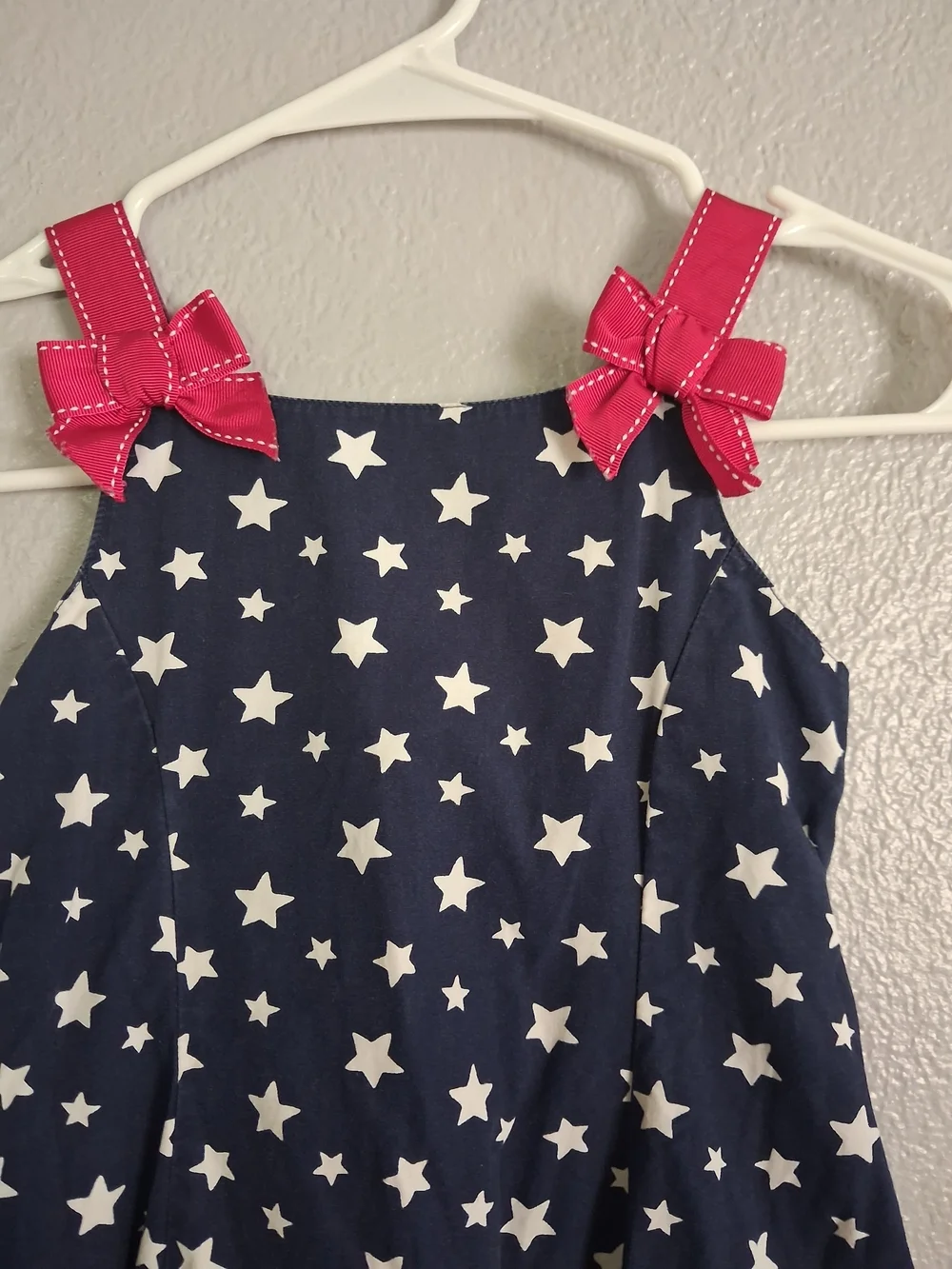 Gymboree Vintage Red White And Blue Star Ribon Bow Dress 5